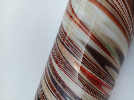 Cylindrical Swirl Murano Glass Vase, 1970s-XUQ-2021820