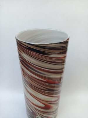 Cylindrical Swirl Murano Glass Vase, 1970s-XUQ-2021820