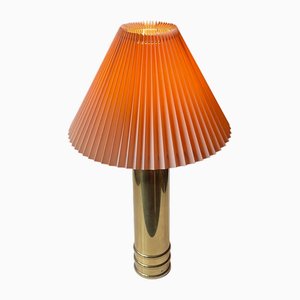 Cylindrical Table Lamp in Brass from Bergboms, Sweden, 1960s-LCR-1739068