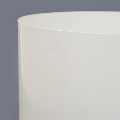 Cylindrical White Plastic Vase Holder by Anna Castelli for Kartell, 1970s-EZ-1702792