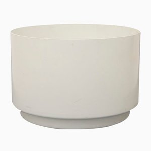 Cylindrical White Plastic Vase Holder by Anna Castelli for Kartell, 1970s-EZ-1702792