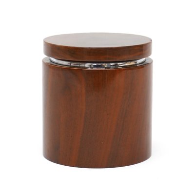 Cylindrical Wooden Tobacco Box, 1960s-EZ-1800114