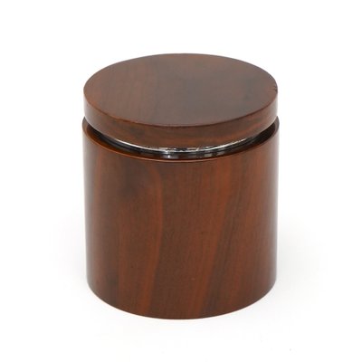 Cylindrical Wooden Tobacco Box, 1960s-EZ-1800114