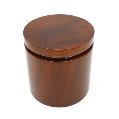 Cylindrical Wooden Tobacco Box, 1960s-EZ-1800114