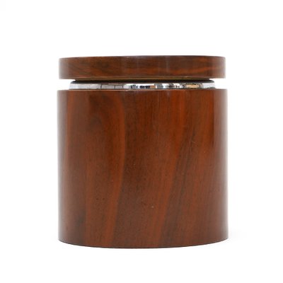 Cylindrical Wooden Tobacco Box, 1960s-EZ-1800114