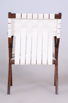 Czech Art Deco Armchair in Oak and Cotton attributed to Jan Vaněk, 1940s-WHY-1816816