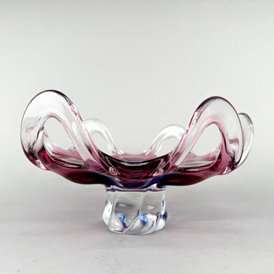 Czech Art Glass Bowl attributed to Josef Hospodka for Chribska Glassworks, 1960s-TZ-2018674