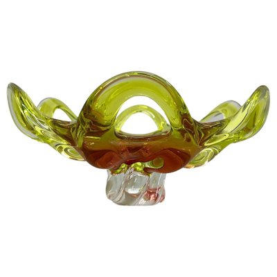 Czech Art Glass Bowl by Josef Hospodka for Chribska Glassworks, 1960s-TZ-1314151