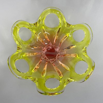 Czech Art Glass Bowl by Josef Hospodka for Chribska Glassworks, 1960s-TZ-1314151