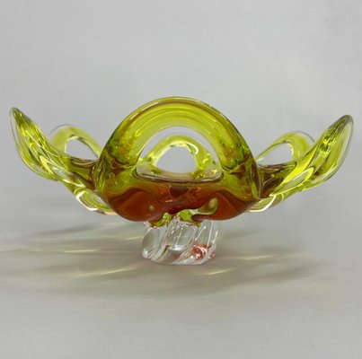 Czech Art Glass Bowl by Josef Hospodka for Chribska Glassworks, 1960s-TZ-1314151