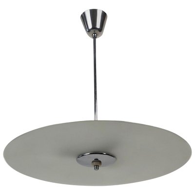 Czech Bauhaus Glass Plate Pendant Lamp, 1930s-BAF-763411