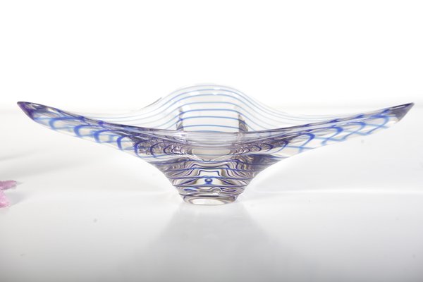 Czech Bohemian White Glass Bowl-ALG-694588