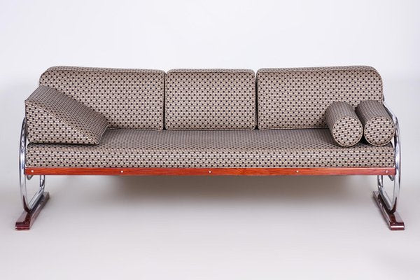 Czech Grey Bauhaus Sofa by Thonet for Robert Slezak, 1930s-WHY-1098727