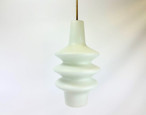 Czech Milk Glass Pendant Lamp attributed to Josef Hurka for Napako, 1960s-ZCY-2023719