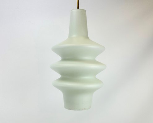 Czech Milk Glass Pendant Lamp attributed to Josef Hurka for Napako, 1960s-ZCY-2023719