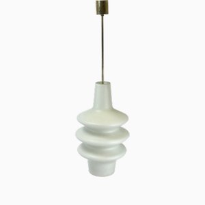 Czech Milk Glass Pendant Lamp attributed to Josef Hurka for Napako, 1960s-ZCY-2023719