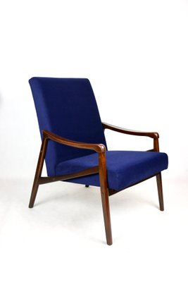 Czech Model Armchair in Ocean Blue attributed to Jiri Jiroutek, 1970s-UJQ-2036236