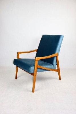 Czech Model Armchair in Ocean Blue attributed to Jiri Jiroutek, 1970s-UJQ-2036235