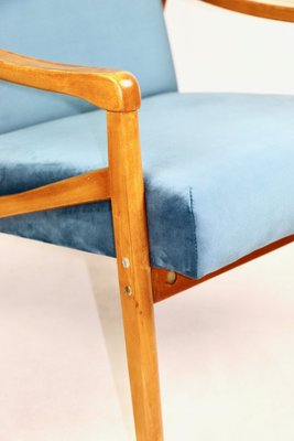 Czech Model Armchair in Ocean Blue attributed to Jiri Jiroutek, 1970s-UJQ-2036235