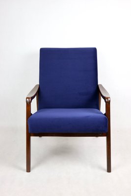 Czech Model Armchair in Ocean Blue attributed to Jiri Jiroutek, 1970s-UJQ-2036236