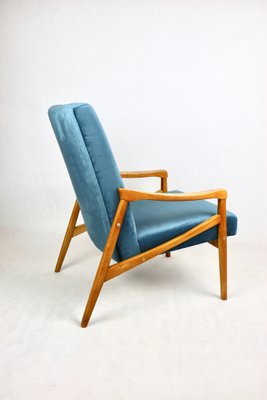 Czech Model Armchair in Ocean Blue attributed to Jiri Jiroutek, 1970s-UJQ-2036235