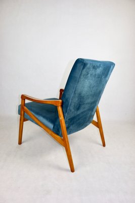 Czech Model Armchair in Ocean Blue attributed to Jiri Jiroutek, 1970s-UJQ-2036235