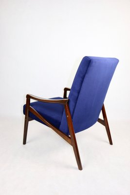 Czech Model Armchair in Ocean Blue attributed to Jiri Jiroutek, 1970s-UJQ-2036236