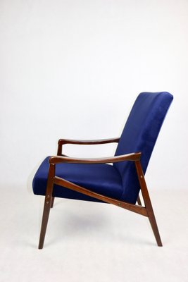 Czech Model Armchair in Ocean Blue attributed to Jiri Jiroutek, 1970s-UJQ-2036236