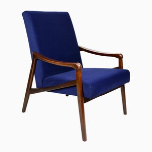 Czech Model Armchair in Ocean Blue attributed to Jiri Jiroutek, 1970s-UJQ-2036236