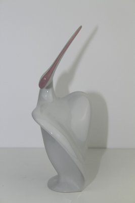 Czech Porcelain Heron from Royal Dux, 1960s-ZWH-796630