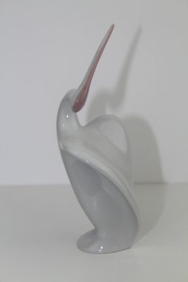 Czech Porcelain Heron from Royal Dux, 1960s-ZWH-796630