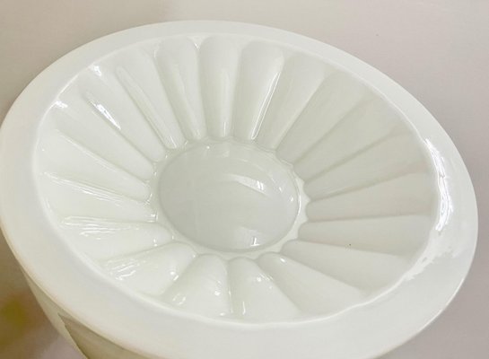 Czech Sunburst White Milk Glass and Bakelite Pendant Lamp from Napako, 1930s-ZCY-1375893