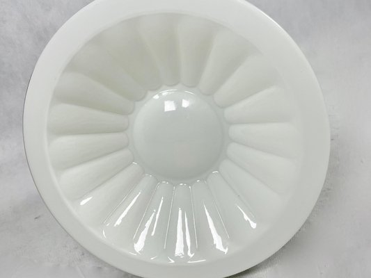 Czech Sunburst White Milk Glass and Bakelite Pendant Lamp from Napako, 1930s-ZCY-1375893