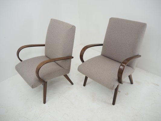 Czech Ton/Thonet Beech Armchairs, 1960s, Set of 2-TZ-1079003