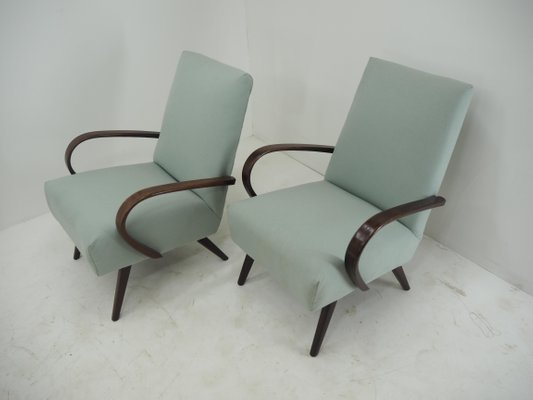 Czech Ton/Thonet Beech Armchairs, 1960s, Set of 2-TZ-1079002