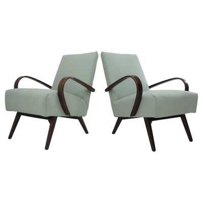 Czech Ton/Thonet Beech Armchairs, 1960s, Set of 2-TZ-1079002