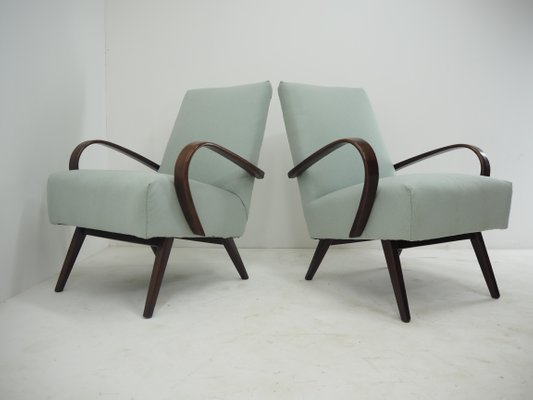 Czech Ton/Thonet Beech Armchairs, 1960s, Set of 2-TZ-1079002