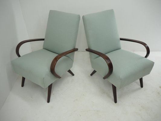 Czech Ton/Thonet Beech Armchairs, 1960s, Set of 2-TZ-1079002