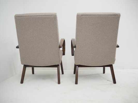 Czech Ton/Thonet Beech Armchairs, 1960s, Set of 2-TZ-1079003