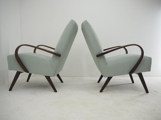 Czech Ton/Thonet Beech Armchairs, 1960s, Set of 2-TZ-1079002