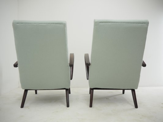 Czech Ton/Thonet Beech Armchairs, 1960s, Set of 2-TZ-1079002