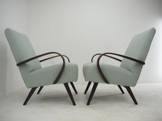 Czech Ton/Thonet Beech Armchairs, 1960s, Set of 2-TZ-1079002