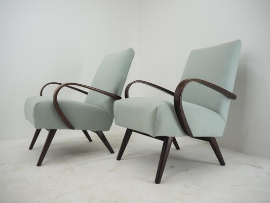 Czech Ton/Thonet Beech Armchairs, 1960s, Set of 2-TZ-1079002