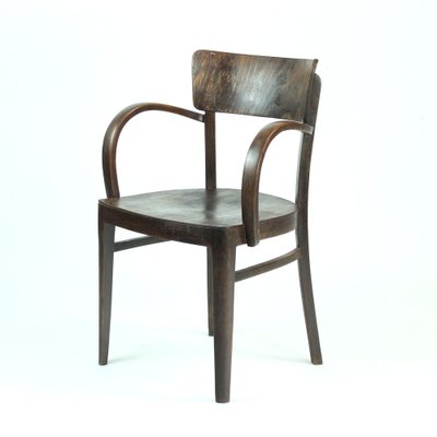 Czechoslovak Oak Armchair by Michael Thonet for Thonet, 1930s-UL-689688