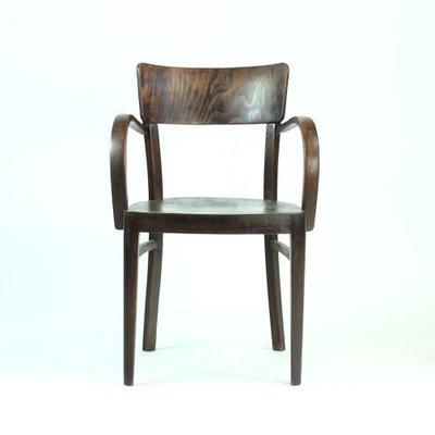 Czechoslovak Oak Armchair by Michael Thonet for Thonet, 1930s-UL-689688