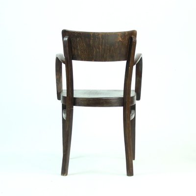 Czechoslovak Oak Armchair by Michael Thonet for Thonet, 1930s-UL-689688