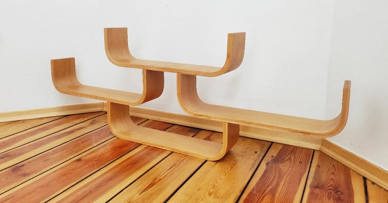 Czechoslovak Plywood Shelf by Ludvik Volak for Drevopodnik Holesov, 1960s-DHD-1792294