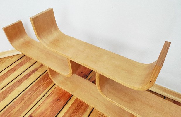 Czechoslovak Plywood Shelf by Ludvik Volak for Drevopodnik Holesov, 1960s-DHD-1792294