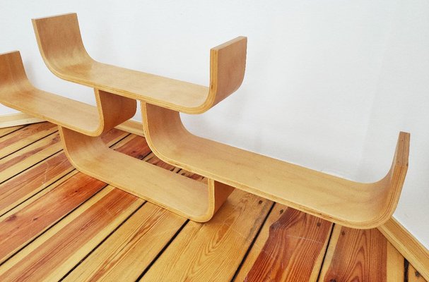 Czechoslovak Plywood Shelf by Ludvik Volak for Drevopodnik Holesov, 1960s-DHD-1792294