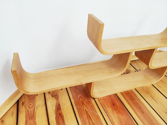 Czechoslovak Plywood Shelf by Ludvik Volak for Drevopodnik Holesov, 1960s-DHD-1792294